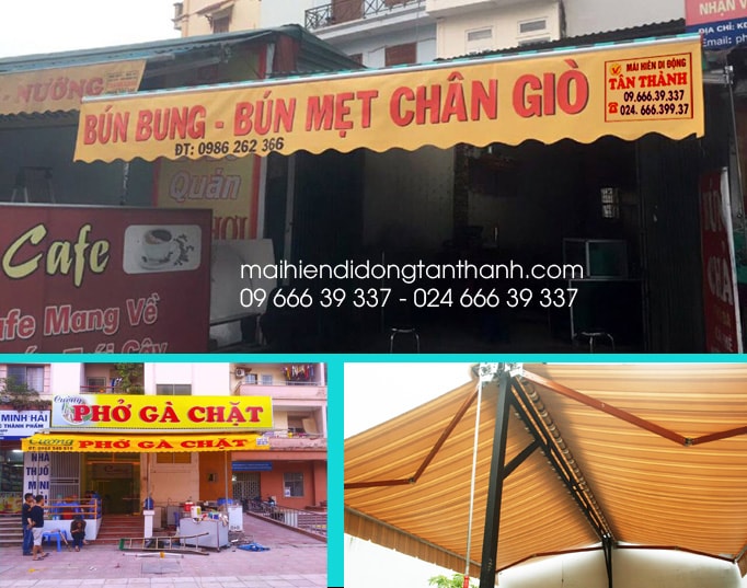Lắp mái hiên nhà hàng, quán tạp hóa tại Hà Nội - 09666 39 337