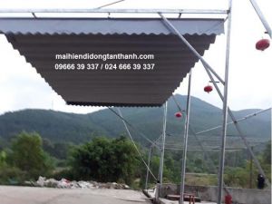 Thi công mái xếp di động lượn sóng giá rẻ tại miền Bắc