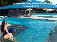 Những hình ảnh ghép hotgirl với mái xếp che hồ bơi phần 2